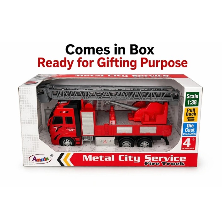 Metal city service fire truck
